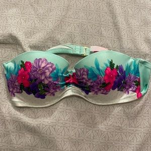 Victoria’s Secret floral strapless swim top